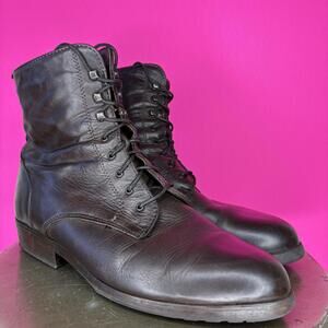 Santana Canada Brown Leather Wool Lined Lace-Up Boot US 8.5M